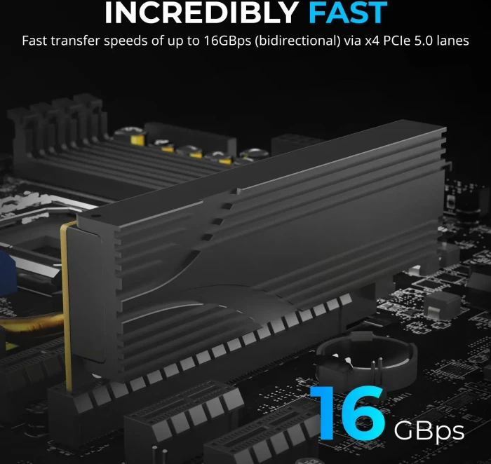 Sabrent PCIe 5.0 x16 (x4) -> 1x M.2 Key M NVMe
