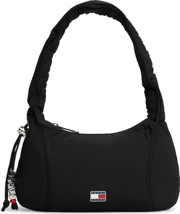 Tommy Hilfiger Casual mit Crinkle-Struktur Schultertasche schwarz