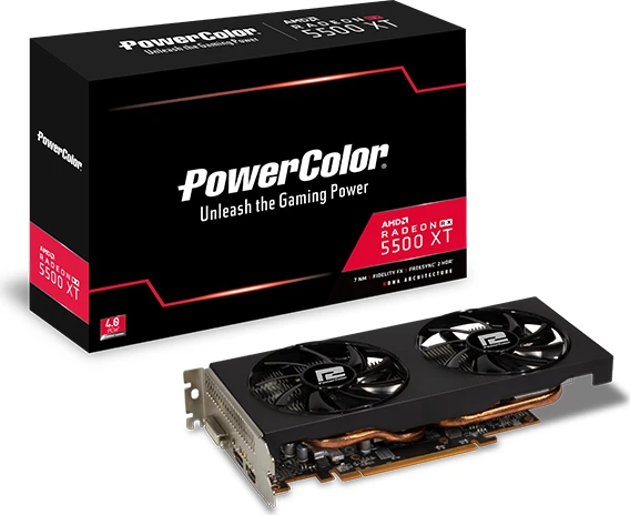 PowerColor Radeon RX 5500 XT, 8GB GDDR6, DVI, HDMI, DP