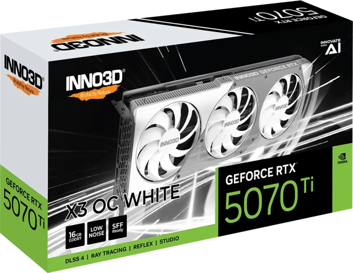 INNO3D GeForce RTX 5070 Ti X3 OC White, 16GB GDDR7, HDMI, 3x DP