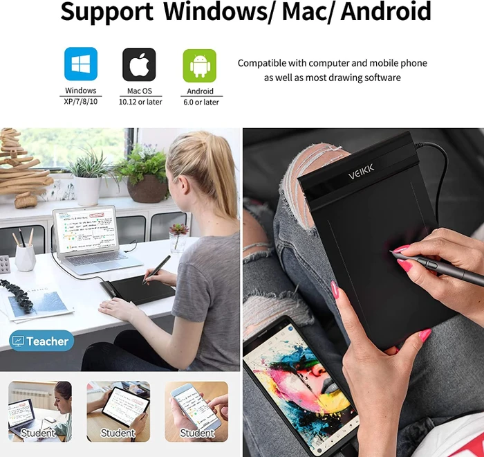 VEIKK S640 Pen Tablet, schwarz