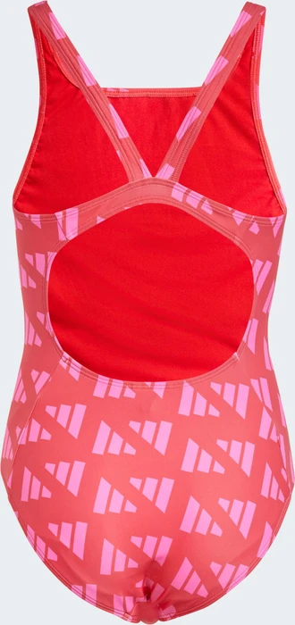 adidas Logo Graphic V-Back Badeanzug semi lucid/lucid pink (Junior)