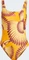 adidas x FARM Rio 3-Streifen Badeanzug bright orange/pulse lime (Damen) Vorschaubild