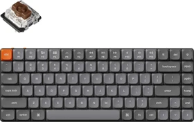 Keychron K3 Max, grau, LEDs RGB, hot-swap, Gateron LOW PROFILE 2.0 BROWN, USB/Bluetooth, US