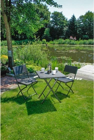 Garden Pleasure Ventana Balkon-Set grau, 3-tlg.