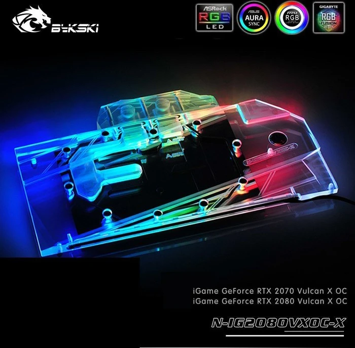 Bykski NVIDIA RTX 2080/2070 Colorful iGame Vulcan X OC, klar