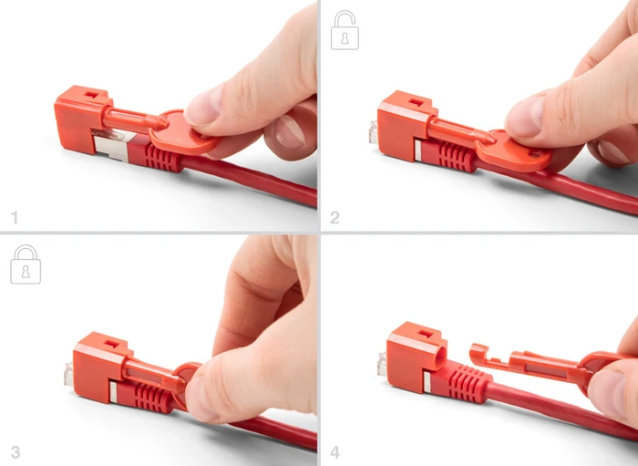 DeLOCK RJ-45 Stecker Portblocker, inkl. Werkzeug, 10er-Pack