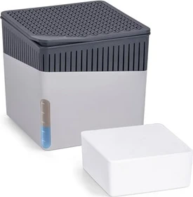 Wenko Cube Trockenmittel-Luftentfeuchter grau, 500g