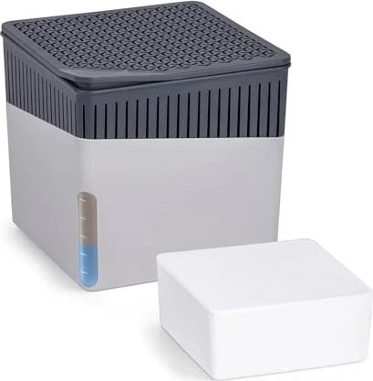 Wenko Cube Trockenmittel-Luftentfeuchter grau, 500g