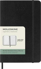 Moleskine Wochen-Notizkalender 1 Woche/1 Seite EN 2027, A6, Softcover, schwarz