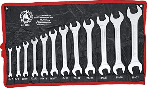 BGS technic DIY Schraubenschlüsselsatz inkl. Tasche, 12-tlg.