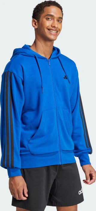 adidas Essentials 3-Streifen French Terry Hoodie royal blue/black (Herren)
