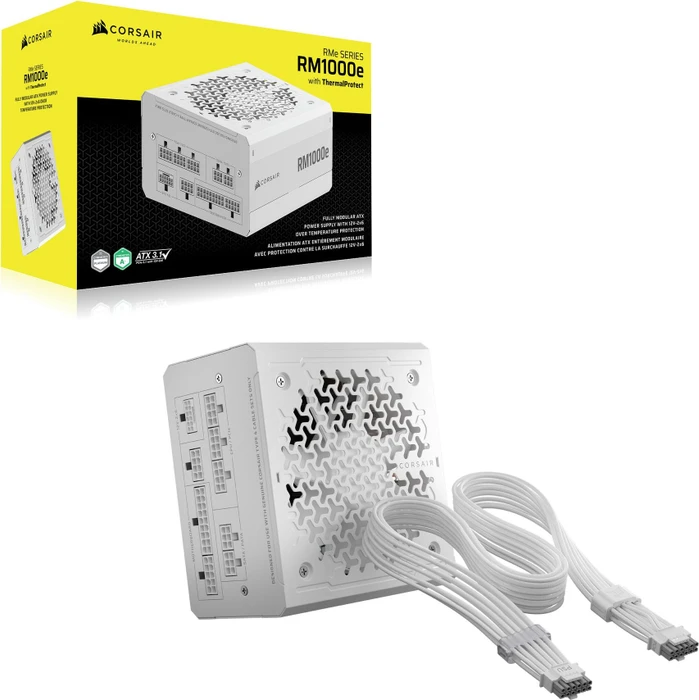Corsair RMe Series (3rd Gen) ThermalProtect RM1000e White 1000W, ATX 3.1