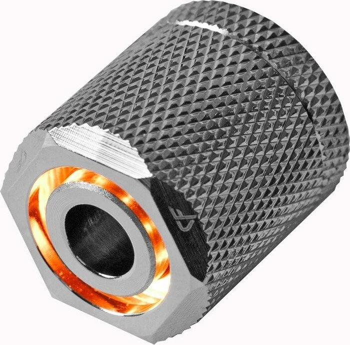 Nanoxia LED Fitting G1/4" auf 16/13mm, orange beleuchtet, vernickelt
