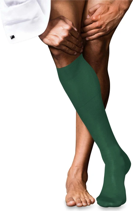Falke No. 9 Pure Fil d'Écosse Socken hunter green (Herren)