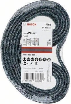 Bosch Professional N480 Best for Inox Schleifband fein, 6x457mm, 10 Stück