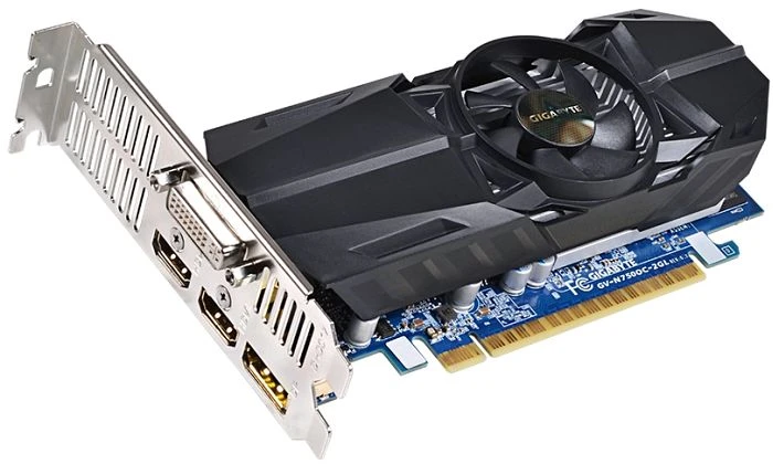 GIGABYTE GeForce GTX 750 OC low profile, 2GB GDDR5, DVI, 2x HDMI, DP