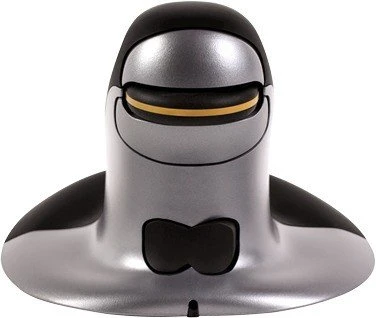 Fellowes Penguin beidhändige vertikale Maus, kabellos, Größe M, schwarz/silber, USB