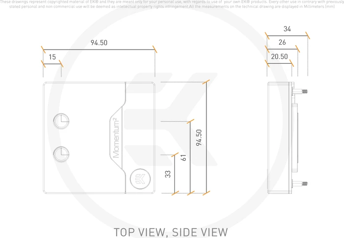 EK Water Blocks Quantum Line EK-Quantum Momentum² ROG Strix Z790-I D-RGB Monoblock, Nickel, Acryl
