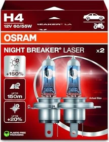 Osram Night Breaker Laser H4 60/55W +150%, 1er-Pack Faltschachtel