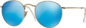 Ray-Ban RB3447 Round Metal 50mm gold/polarized blue