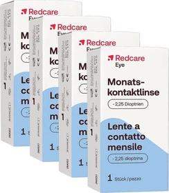 Redcare Monatskontaktlinse, -2.25 Dioptrien, 4 Stück