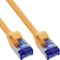 InLine Patchkabel Slim, PoE 87W, TPE (LSZH) flexibel, Cat6a, S/FTP, RJ-45/RJ-45, 0.3m, gelb Vorschaubild
