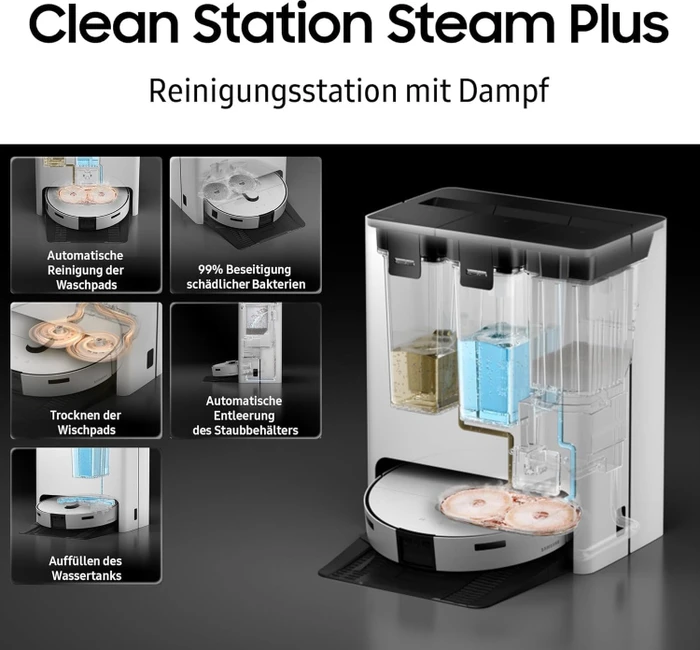 Samsung Jet Bot Combo AI Steam Saug-/Wischroboter inkl. Absaug-/Reinigungsstation