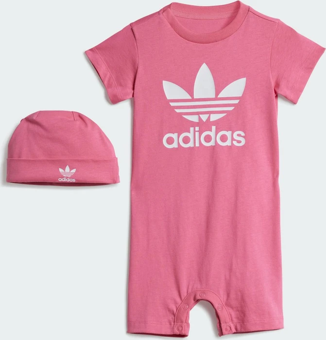 adidas Gift Set mit Beanie Jumpsuit pink fusion (Junior)