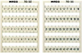 Wago WMB-Beschriftungskarte als Karte bedruckt 41 ... 50 (10x) dehnbar 5 - 5,2 mm Aufdruck waagerecht aufrastbar weiß