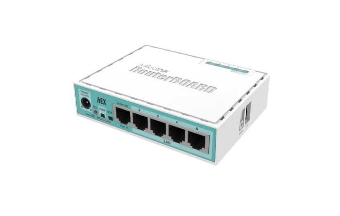 MikroTik RouterBOARD hEX Gigabit Router, 5x RJ-45, PoE PD