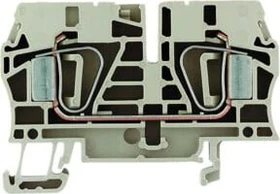 Weidmüller ZDU 6 Durchgangs-Reihenklemme, Zugfederanschluss, 6 mm², 800 V, 41 A, dunkelbeige