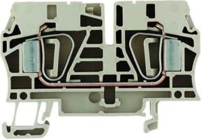 Weidmüller ZDU 6 Durchgangs-Reihenklemme, Zugfederanschluss, 6 mm², 800 V, 41 A, dunkelbeige