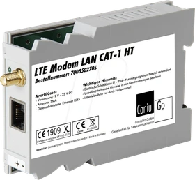 ConiuGo LTE GSM Modem HT CAT 1, Industrial, Railmount, LAN-Version