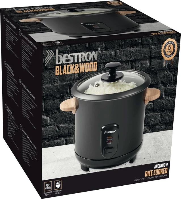 Bestron ARC180BW Reiskocher mit Bambusgriffen