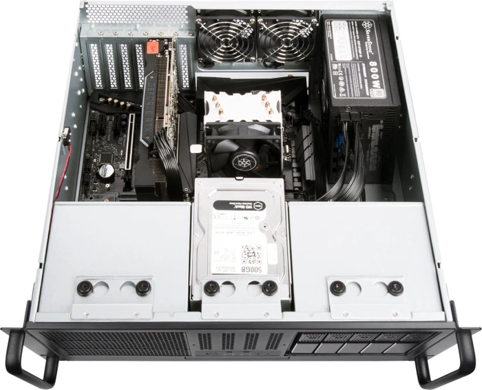 SilverStone RM41-506, Rackmount Storage, grau/schwarz, 4HE, ATX