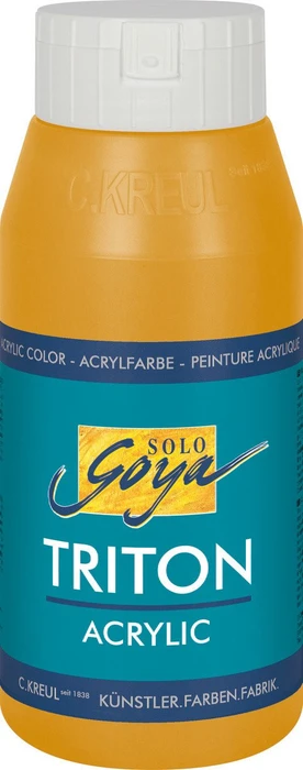Kreul Solo Goya Triton Acrylic Acrylfarbe, brillantocker hell, 750ml