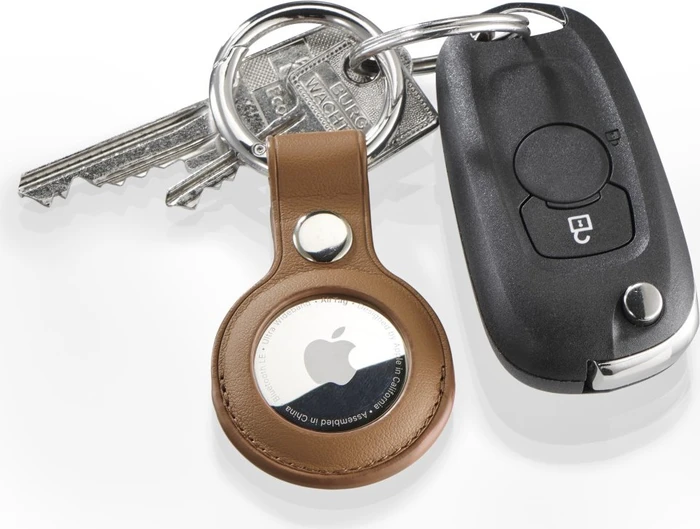 Hama Edge Protector Finest Sense für Apple AirTag braun