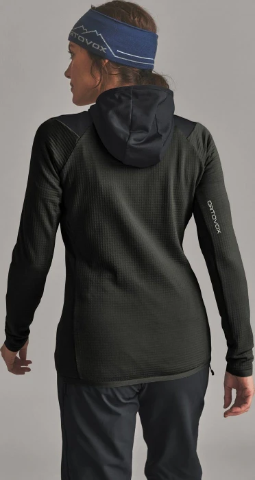 Ortovox Fleece Grid Hoody Funktionsjacke black raven (Damen)