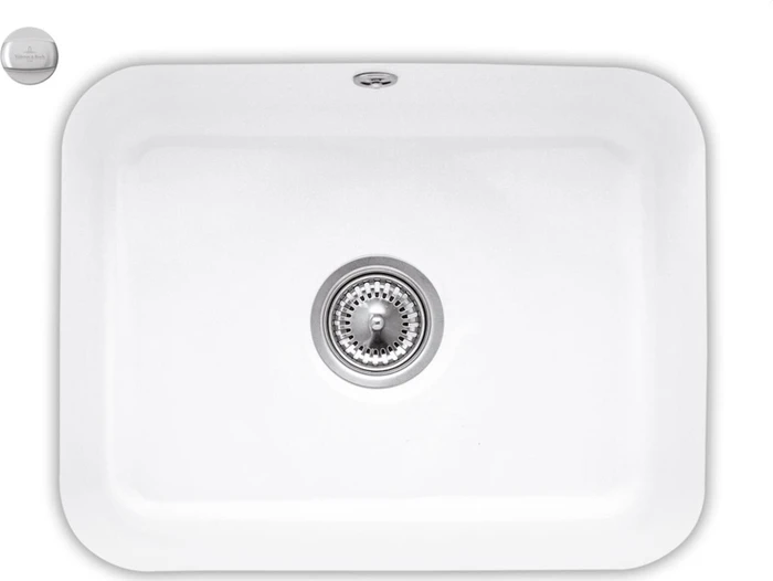 Villeroy & Boch Cisterna 60C Unterbau Becken mittig mit Ablauffernbedienung snow white