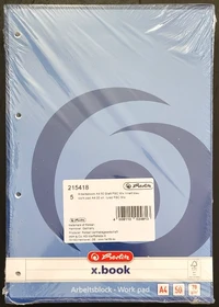 Herlitz x.book Arbeitsblock, A4, liniert, 50 Blatt, 5er-Pack