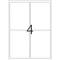 Herma Etiketten Outdoor, 99.1x139mm, wetterfest, weiß, matt, 10 Blatt (40 Etiketten) Vorschaubild