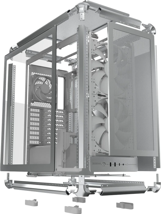 Cooler Master MasterFrame 500 Mesh, silber, Glasfenster