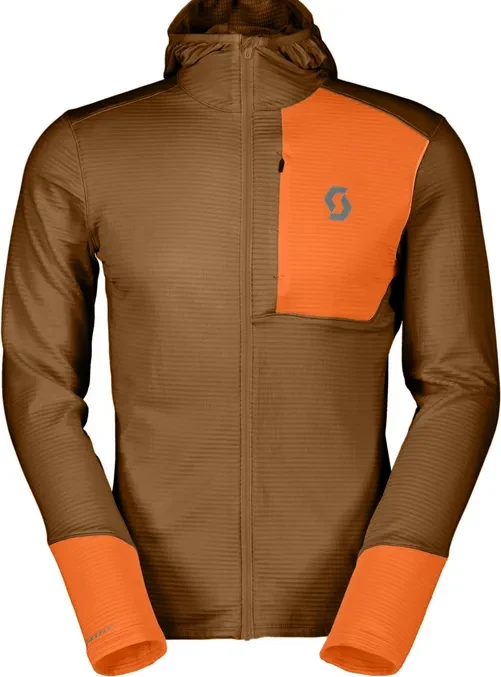 Scott Defined Light Zip Hoodie bread brown/flash orange (Herren)