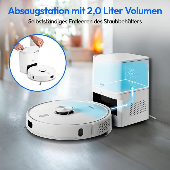 Medion MD 14841 X41 SW+ Saug-/Wischroboter inkl. Absaugstation