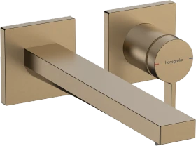 Hansgrohe Tecturis E Einhebel-Waschtischmischer Unterputz für Wandmontage EcoSmart+ mit Auslauf 22.5cm brushed bronze