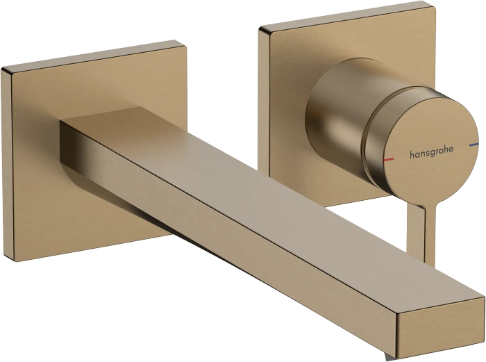 Hansgrohe Tecturis E Einhebel-Waschtischmischer Unterputz für Wandmontage EcoSmart+ mit Auslauf 22.5cm brushed bronze