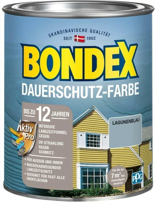 Bondex Dauerschutz-Farbe lagunenblau, 750ml