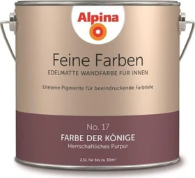Alpina Farben Feine Farben No. 17 Farbe der Könige innen herrschaftliches purpur edelmatt weiß, 2.5l