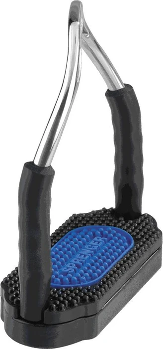 HS Sprenger Bow Balance Steigbügel, Edelstahl, 110mm Trittweite, schwarz/blau